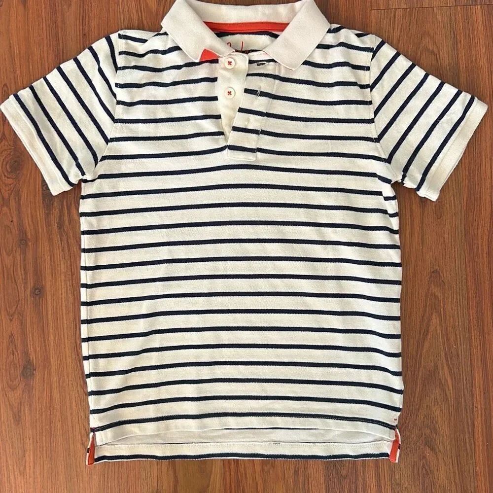 Boden navy and cream polo shirt 9-10y